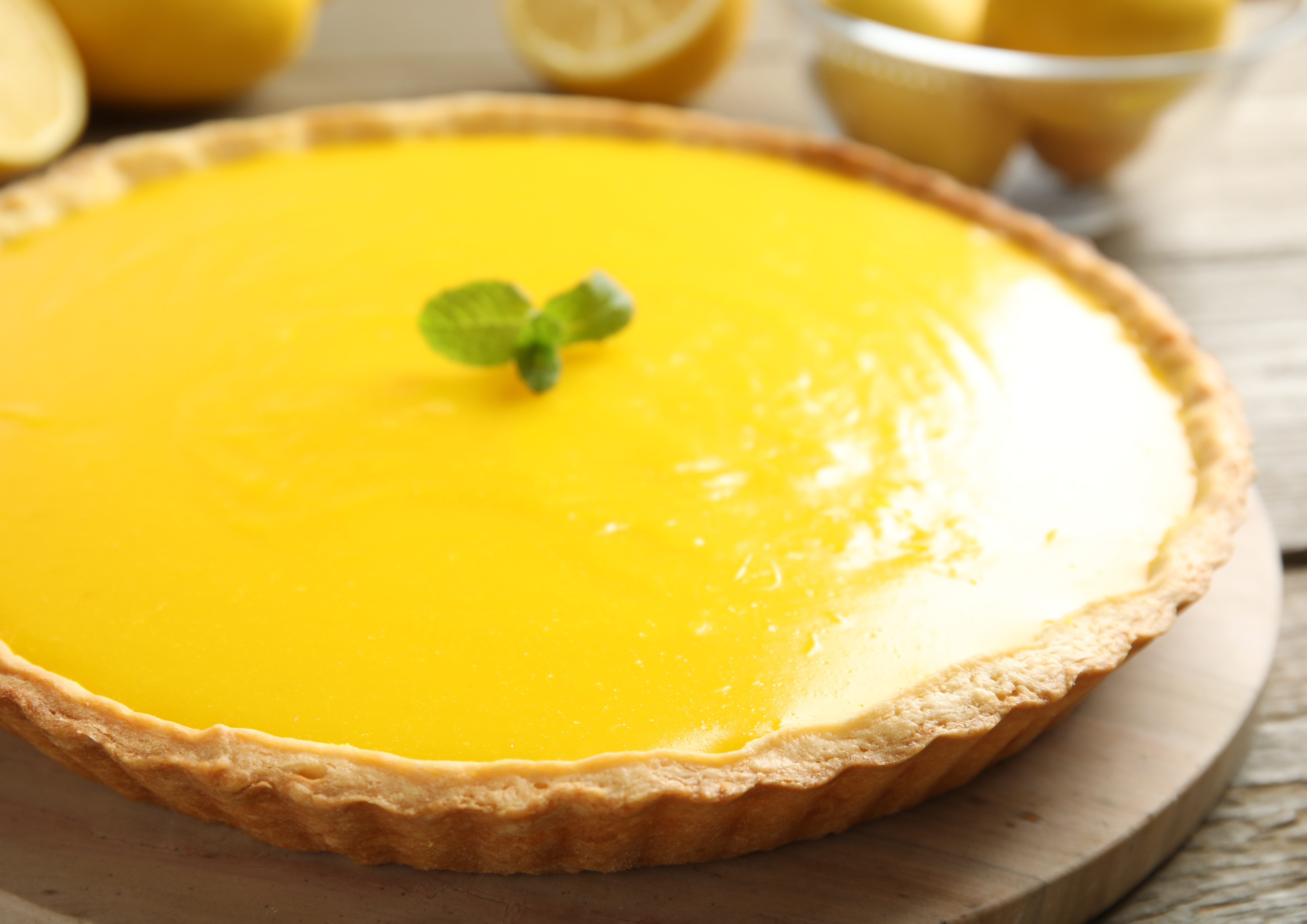 tarte au citron menthe